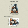 Halloween wall sticker showing actual sheet size and finished application layout dimensions - fun-m449 Style / 29*35cm