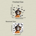 Dettagli sulle dimensioni degli adesivi per finestre Halloween con cucciolo e zucca - 28x28cm/UV Statico