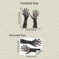 Detailed size specifications for Halloween zombie arm wall stickers and glass decals - Static Cling / Zombie Palm Style (fun-f761)