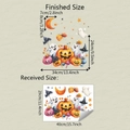 Detailed size comparison for Halloween pumpkin and ghost static window stickers decals - 29x40cm (fun-f785 uv static)