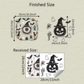 Halloween Aufkleber Layout mit Augen und Geistern inklusive Maßen für die Dekoration - 28x28cm Stil (fun-f788)
