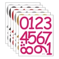 Colorful DIY number sticker set showing various sheets from 0 to 9 in different colors - Multi-Color Assortment