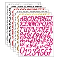 Colorful creative alphabet and numeric DIY planner stickers set in six vibrant colors - Multicolor Set / 24x28.5cm