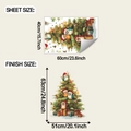 Wandsticker-Set mit Weihnachtsbaum und Eulen, Details zu Bogengröße und fertigen Maßen - 40x60cm/fun-e317