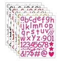 Close-up of colorful alphabet and number stickers for DIY home decoration and scrapbooking - Multicolor Combo