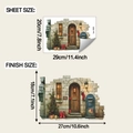 Detailed sheet and finish size dimensions for vintage Christmas wall sticker - 20*29cm/fun-f825
