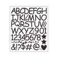 Pegatinas de pared con letras y números negros para decorar cuarto infantil - Negro