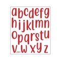 Self-adhesive red lowercase letter stickers for scrapbooking and DIY decor, style J501 - 24x28.5cm / Red
