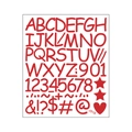 Pegatinas de pared DIY con letras, números y corazones rojos para decorar cuarto infantil - Rojo