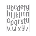 DIY colorful English lowercase letter stickers J501 style for notebook and cup decoration - 24x28.5cm / Gray