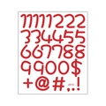DIY rode handgeschreven cijferstickers met symbolen voor woningdecoratie - Rood