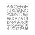 Pegatinas de pared DIY con letras inglesas y números para decorar cuarto infantil J510 - Gris