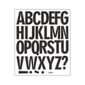 Lot de stickers muraux alphabet 26 lettres J504 pour scrapbooking et déco maison - Noir