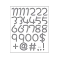 Grijze creatieve DIY-muurstickers set met cijfers en symbolen in handgeschreven stijl - Grijs