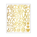 Pegatinas metálicas doradas de letras y números para decoración de pared infantil - Dorado