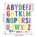Pegatinas de pared alfabeto A-Z coloridas para niños, calcomanías DIY de 25cm x 29cm - Letras Mayúsculas Con Símbolos (P103)