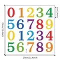 Colorful 0-9 number stickers for kids bedroom DIY decor, 29cm sheet with 6cm height - Colorful Numbers Style (P119)