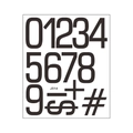 Adesivi DIY neri numeri 0-9 e simboli per decorazioni domestiche con font grassetto - Nero