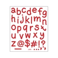 Pegatinas de letras minúsculas en rojo vibrante para espejos y decoración del hogar - Rojo