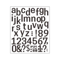 Adesivi neri con lettere minuscole e numeri per scrapbooking fai-da-te e agende J507 - 24*28.5cm / Nero