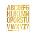 Autocollants lettres anglaises dorées métallisées pour décoration DIY J504 - Doré