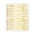 Adesivi metallici dorati con lettere A-Z e numeri per decorazioni creative fai-da-te - Oro