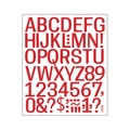 Red capital letters and numbers DIY decorative stickers for laptop and earphones - Red Style (J508)