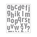 Juego de 26 pegatinas decorativas de letras inglesas grises para manualidades DIY - 24x28.5cm / Gris