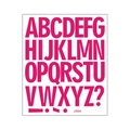 Rose red capital English alphabet stickers set A-Z with punctuation marks J504 - Rose Red / 24*28.5cm