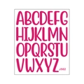 Rose red DIY alphabet letter stickers set for scrapbooking featuring full A-Z capital letters - Rose Red