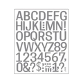 DIY decorative gray uppercase alphabet and number stickers for laptop and headphones - Gray Style (J508)