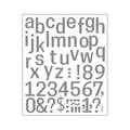 Adesivi colorati con lettere minuscole e numeri per decorare i diari, modello J507 - 24*28.5cm / Grigio