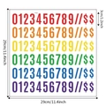 Rainbow numeric alphabet wall stickers for kids room 29x29cm colorful diy decals - 29*29cm/p122