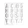 DIY silver metallic alphabet stickers from A to Z with reflective gradient finish - Silver / 24*28.5cm