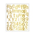 Adesivi metallici dorati con lettere minuscole e numeri per fai da te scrapbooking - 24*28.5cm / Oro