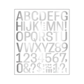 Autocollants alphabet et chiffres métallisés argentés J508 pour décoration DIY - Style Argenté (J508)