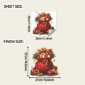 Detailansicht der Weihnachtsgeschenk-WC-Sticker mit Maßen 27x27cm und 29x29cm - 29*29CM (fun-m472)
