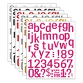 Colorful lowercase letter and number stickers set with 6 different aesthetic colors - 24*28.5cm / Multicolor Set