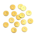 Cuentas espaciadoras redondas de acero inoxidable dorado para bisutería artesanal - 4mm / Dorado