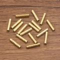 DIY gold plated stainless steel spacer tubes with spiral embossed pattern for jewelry making - 2x8mm / Gold