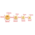 Golden stainless steel knurled gear spacers in 4mm to 8mm sizes for DIY jewelry - 2X4X1.5mm / Gold