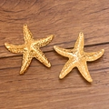 Colgante de estrella de mar en acero inoxidable 304 chapado en oro para bisutería DIY - Estilo 5 Oro
