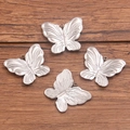 Colgantes de mariposa en acero inoxidable 304 plateado para creación de joyas - Estilo Mariposa con Textura Plateada