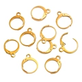 DIY Schmuck Ohrhaken aus glänzend vergoldetem Edelstahl, 10-teiliges Set für Zubehör - 12x15mm / Gold