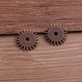 Retro bronze 18mm steampunk gear charms made of alloy for DIY jewelry making - Red Bronze Approximately 1.4g