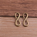 Antique bronze infinity symbol charms for DIY bracelet making and jewelry connectors - Approximately 0.9g Of Ancient Bronze.