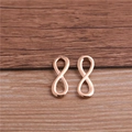 Polished rose gold infinity symbol connectors for DIY jewelry making and bracelets - Kc Gold Approx. 0.9g