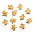 Golden sea turtle vacuum plated stainless steel charms for DIY jewelry making - Gold Turtle