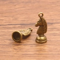 Pendentif cavalier d'échecs en alliage de zinc bronze pour bijoux DIY et artisanat - Pendentif Chevalier N° 2 (N° 2 Bronze Antique, 8X21mm, 1,4g)