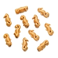 Golden seahorse charms in stainless steel for DIY jewelry making and crafting - Gold Seahorse